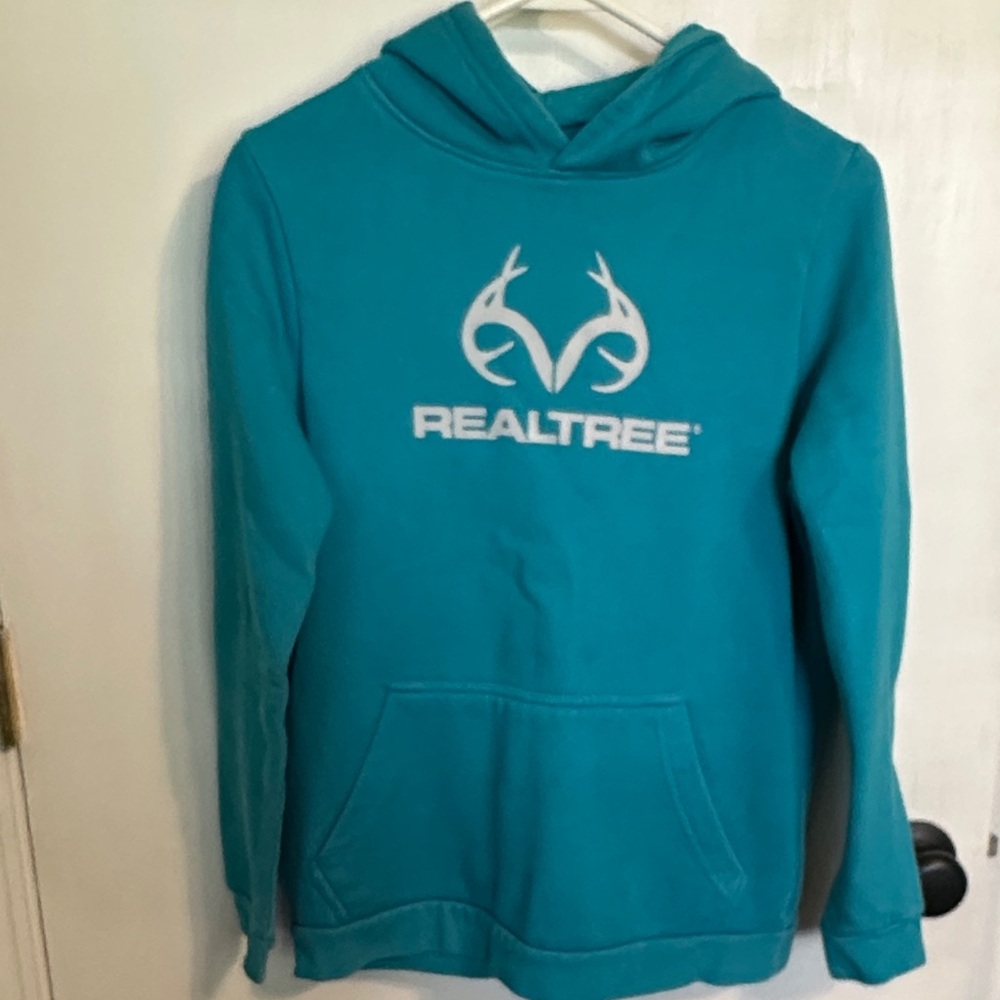 Realtree Aqua Blue Hoodie men’s size small‎